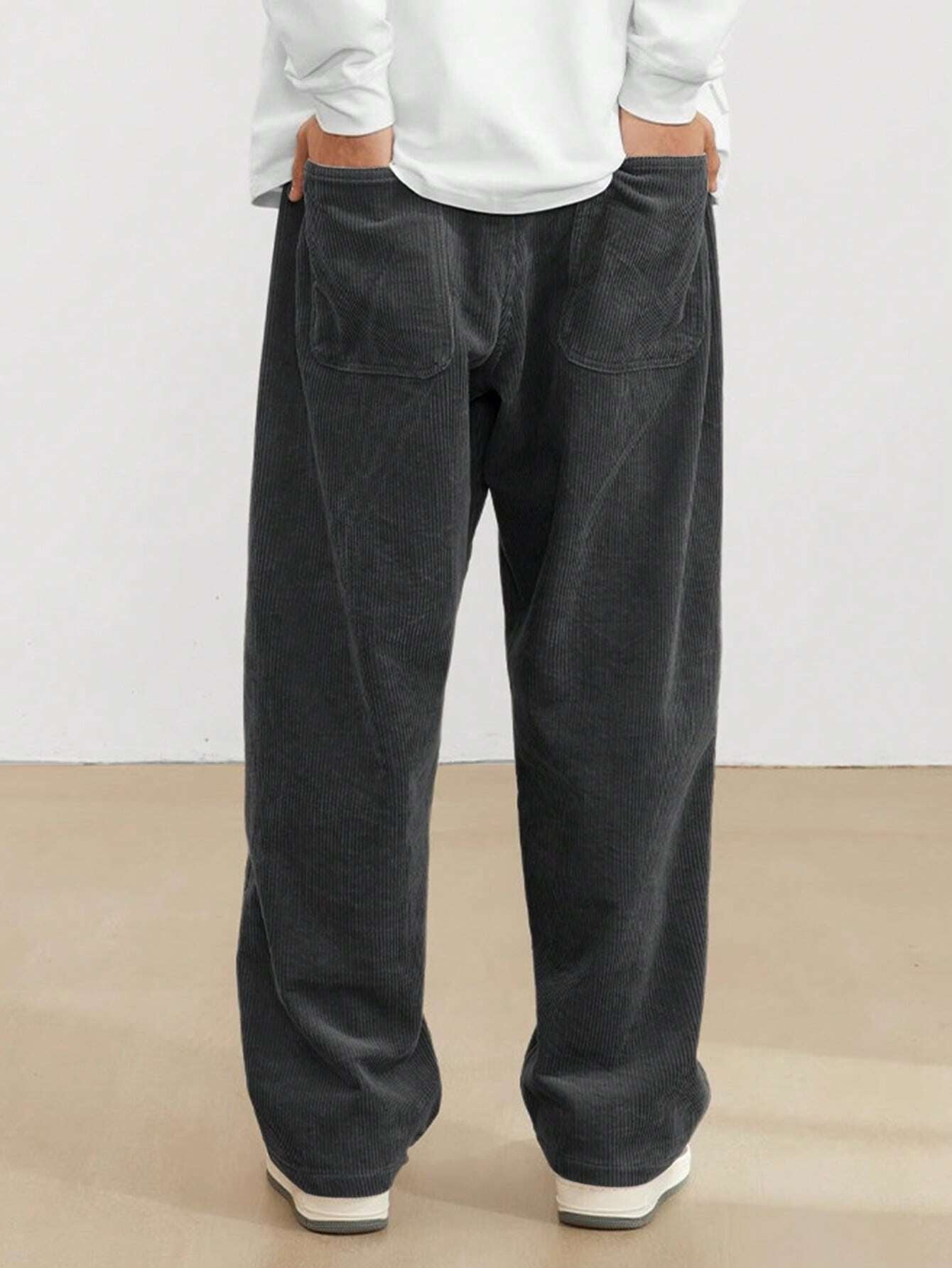 Manfinity Hypemode Manfinity Streetrush Men'S Solid Color Casual Everyday Trousers Men'S Streetwear Pants, Boy Friend Gifts, Back to School